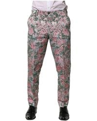 Dolce & Gabbana - Floral Jacquard Pants - Lyst
