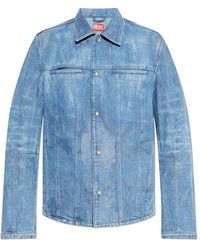 DIESEL - Jassen ,Blauw ,Katoen D-Seron-Fsi Jacket - Lyst
