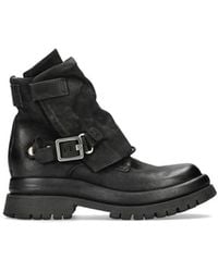 A.s.98 - Leder stiefelette mit reißverschluss - Lyst