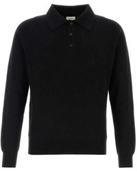 Saint Laurent - Truien & Vesten ,Zwart ,Wol Wool Crewneck Sweater - Lyst