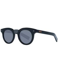ZEGNA - Schwarze runde sonnenbrille mit uva/uvb-schutz - Lyst
