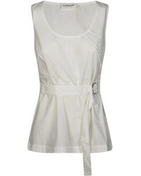 P.A.R.O.S.H. - Overhemden ,Wit ,Katoen Ninja Geborduurde Blouse - Lyst