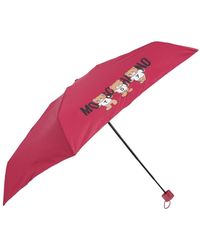 Moschino - Accessoires ,Rood ,Polyester Paraplu Met Logo - Lyst