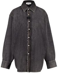 Stella McCartney - Overhemden ,Zwart ,Denim Denim Gewassen Button Up Shirt - Lyst