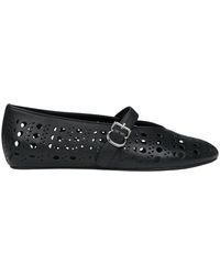 ESTRO - Schwarze Perforierte Ballerinas Aus Echtem Leder Für Den Sommer - Lyst