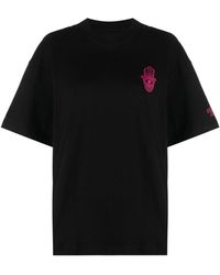 Stand Studio - Tops ,Zwart ,Katoen Casual Zwart T-Shirt Met Korte Mouwen - Lyst