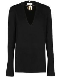 Jil Sander - V-Neck Knitwear - Lyst