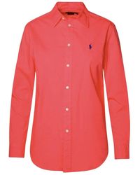 Ralph Lauren - Camicia in cotone con colletto a punta - Lyst