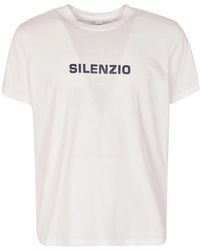 Aspesi - Tops ,Wit ,Katoen Silenzio Katoenen Jersey T-Shirt Wit - Lyst