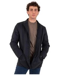 People Of Shibuya - Jassen ,Blauw ,Polyester Blauwe Polyester Jas Met Thermische Isolatie - Lyst