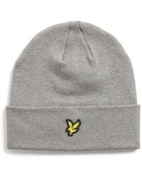 Lyle & Scott - Kopfbedeckung Baumwolle Merino Beanie - Lyst