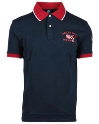 North Sails - Tops ,Blauw ,Katoen Polo T-Shirt Van Katoen-Elastaanmix - Lyst