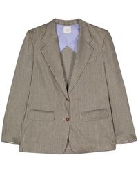 Alysi - Gestreept Single-Breasted Blazer - Lyst
