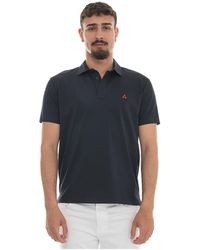 Peuterey - Tops ,Blauw ,Katoen Mezzola 02 Polo Shirt Met Korte Mouwen - Lyst
