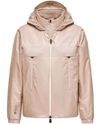 Moncler - Jassen ,Roze ,Fergana Windstopper Hooded Short Down Jacket - Lyst
