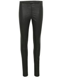 Karen By Simonsen - Broeken ,Zwart ,Zwarte Leren Broek Meteorietstijl - Lyst