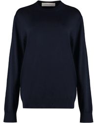 Golden Goose - Truien & Vesten ,Blauw ,Wol Deen Crew-Neck Wollen Trui - Lyst