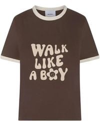 Halfboy - Tops ,Bruin ,Katoen Chocoladebruin Overhemd Met Retro-Details - Lyst