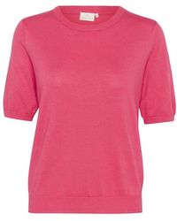Kaffe - Raspberry O-Neck Pullover T-Shirt - Lyst