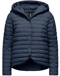 Bomboogie - Stretch Nylon Gewatteerde Jas Met Knopen - Lyst