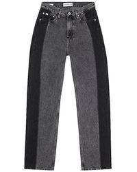 Calvin Klein - Schwarze jeans mit reißverschluss und knöpfen - Lyst