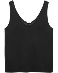 BITE STUDIOS - Tops ,Zwart ,Katoen Tanktop Tot Op De Heup - Lyst