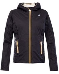K-Way 'lily' Reversible Jacket With Logo - Zwart