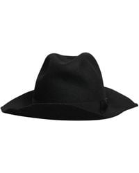 Dolce & Gabbana - Black Rabbit Fedora Trilby Hat - Lyst