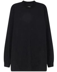 Rick Owens - Hoodies & Sweatvesten ,Zwart ,Katoen Crew Neck Sweatshirt - Lyst