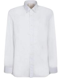 Givenchy - Overhemden ,Wit ,Katoen Witte 4G Geborduurde Overhemd - Lyst