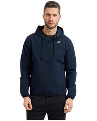 K-Way - Hoodies & Sweatvesten ,Blauw ,Zip-Through Sweatshirt - Lyst