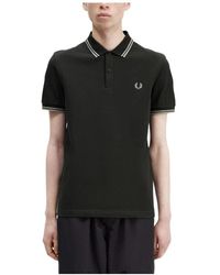 Fred Perry - Tops ,Groen ,Katoen Klassiek Poloshirt - Lyst