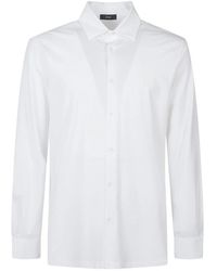 Herno - Overhemden ,Wit ,Katoen Shirt Van Superfine Katoen Stretch - Lyst