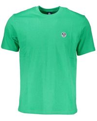 North Sails - Tops ,Groen ,Katoen Groen Katoenen T-Shirt Met Logo - Lyst