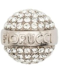 Fiorucci - Kristallverzierte Sphärische Clip-On Ohrring - Lyst