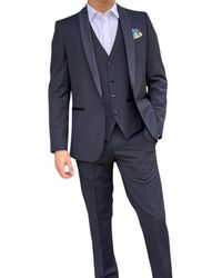 Bharnaba - Ab 212 3P.Blu Tuxedo Suit - Lyst