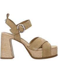 Ash - Schoenen ,Bruin ,Leer Bruine Leren Sandalen Met Gevlochten Motief - Lyst