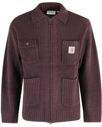Carhartt - Truien & Vesten ,Bruin ,Wol Chore Knit Jacket - Lyst