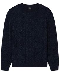 ARMANI EXCHANGE - Woven Knit Sweater - Lyst