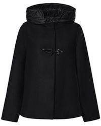 Fay - Jassen ,Zwart ,Wol Toggle Coat - Lyst