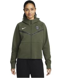 Nike - Fitness ,Groen ,Katoen Psg Tech Fleece Windrunner Jacket - Lyst