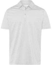 Baldessarini - Polo t-shirt uomo con chiusura a bottoni e etichetta in pelle - Lyst