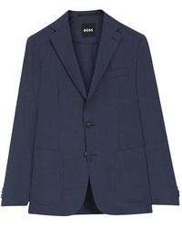 BOSS - Jassen ,Blauw ,Wol P-Hanry-Wg-262 Jacket - Lyst