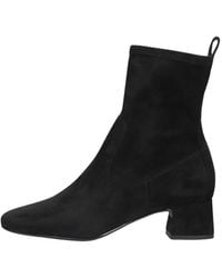 Unisa - Schwarze Wildleder Stiefeletten Mit Nähten - Lyst