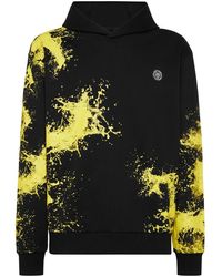 Philipp Plein - Fitness ,Zwart ,Katoen Hoodie Sweatshirt Splash - Lyst