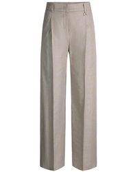 Joop! - Broeken ,Katoen Wijde Broek Met Fijn Ruitpatroon - Lyst