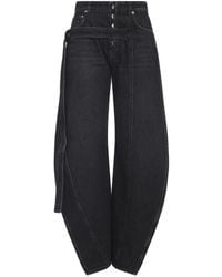 Jean Paul Gaultier - High-Waisted Jeans With Attached Belt - Lyst