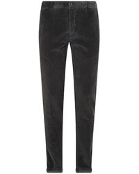 Incotex - Broeken ,Grijs ,Katoen Slim Fit Corduroy Broeken - Lyst