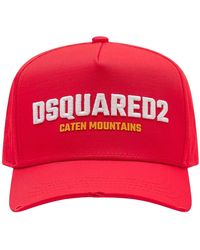 DSquared² - Accessoires ,Rood ,Katoen Baseball Cap Gabard - Lyst