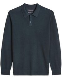 Marc O' Polo - Tops ,Blauw ,Katoen Polo Shirt Van Katoen Met Slubstructuur - Lyst